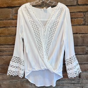 Surf Gypsy White Crochet Top JS